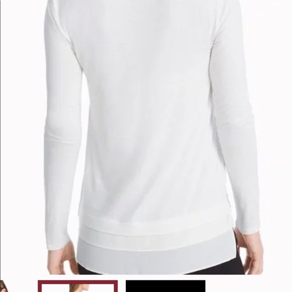 BNWT White House Black Market Ball Chain Long Sleeved Tee - Picture 2 of 7